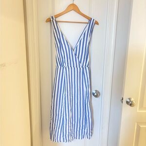 Lumiere Blue and White Backless Dress